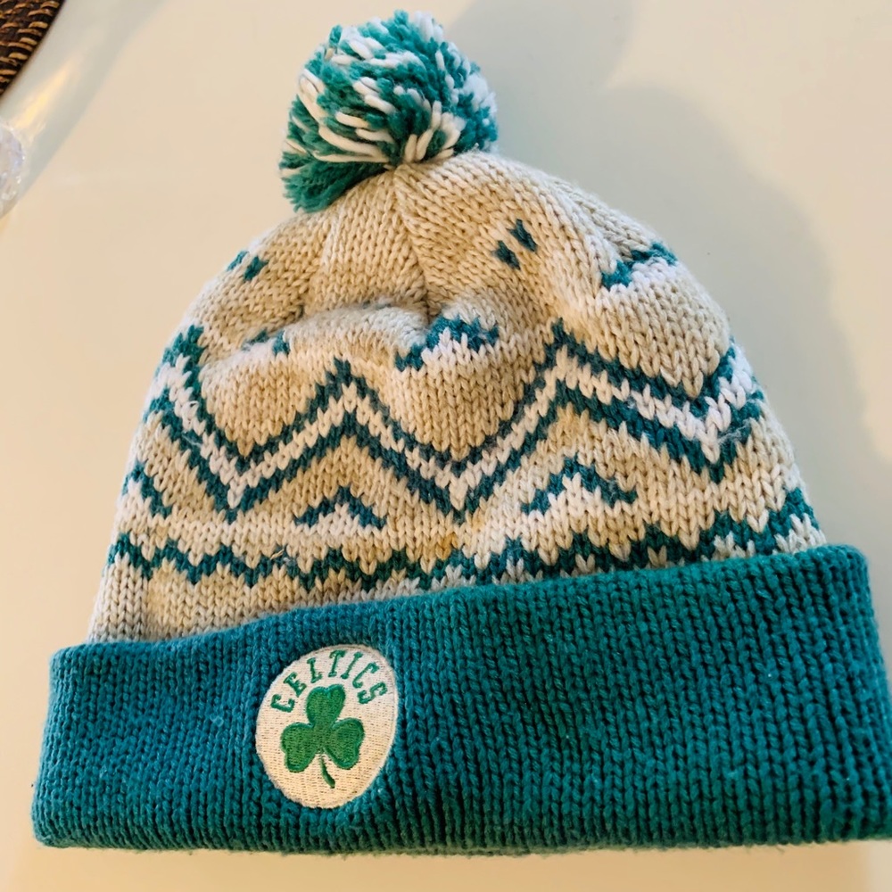 Boston Celtics hat.